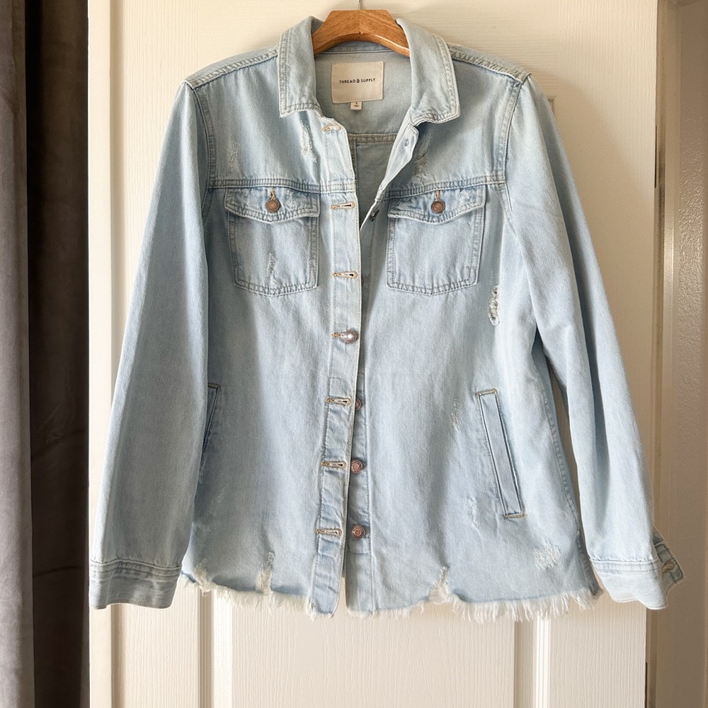 Thread & supply from Vici denim shacket jacket Large
